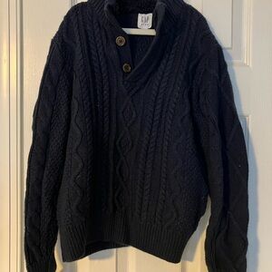 GAP Kids Dark Cable Knit Turtleneck Sweater